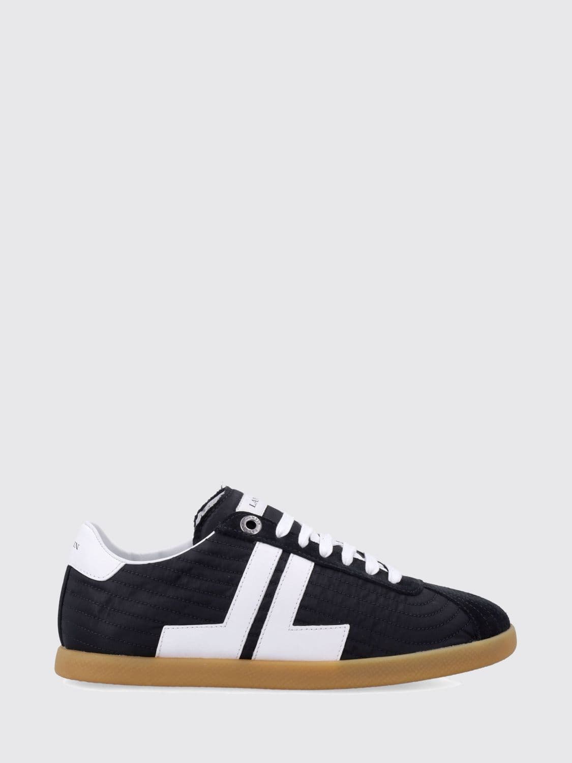 Lanvin Glen Low-Top Quilted Nylon and Leather Sneakers with Contrast Logo