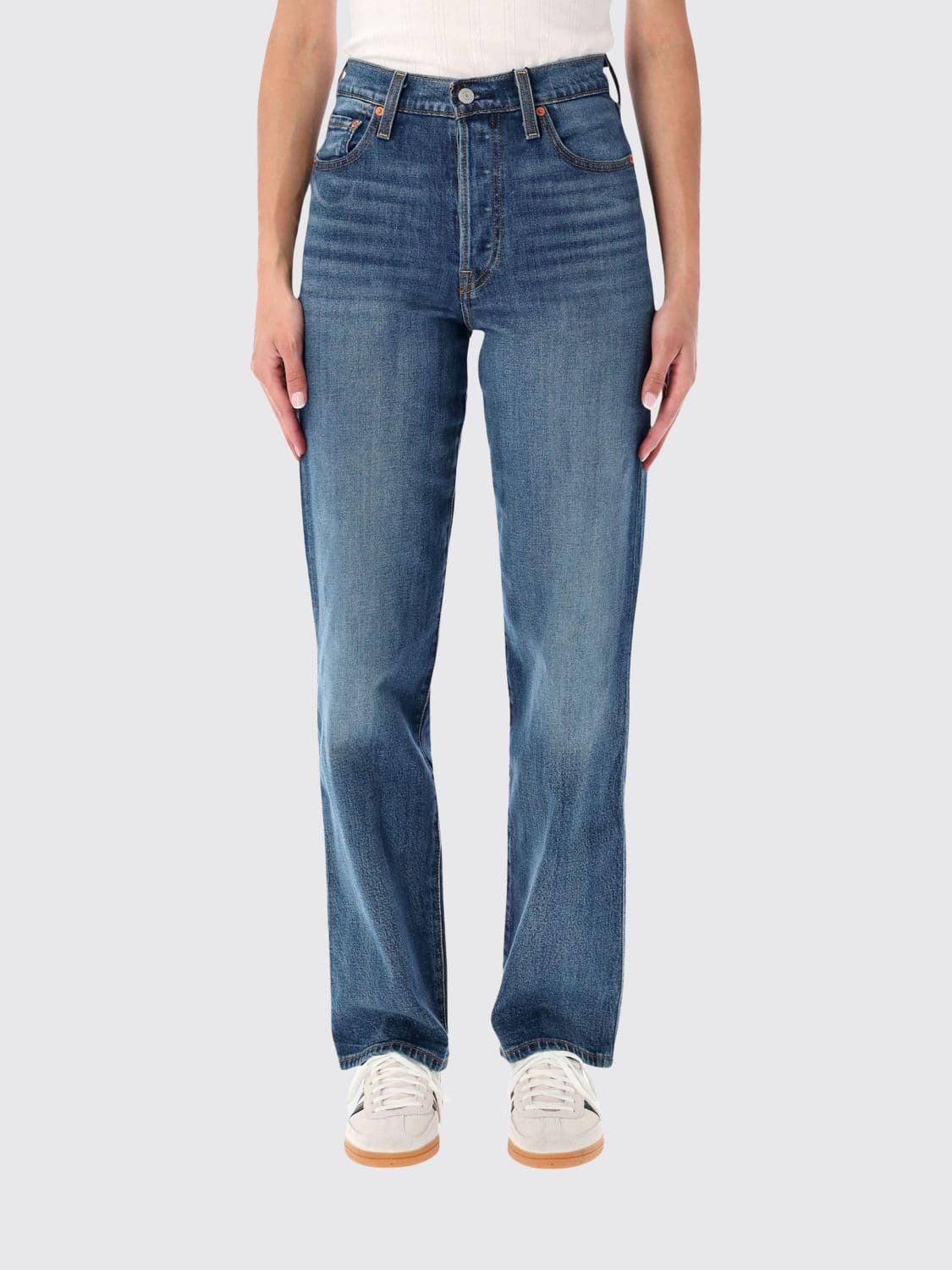 Levi's Ribcage High-Waisted Straight Jeans in Cotton Lyocell Denim