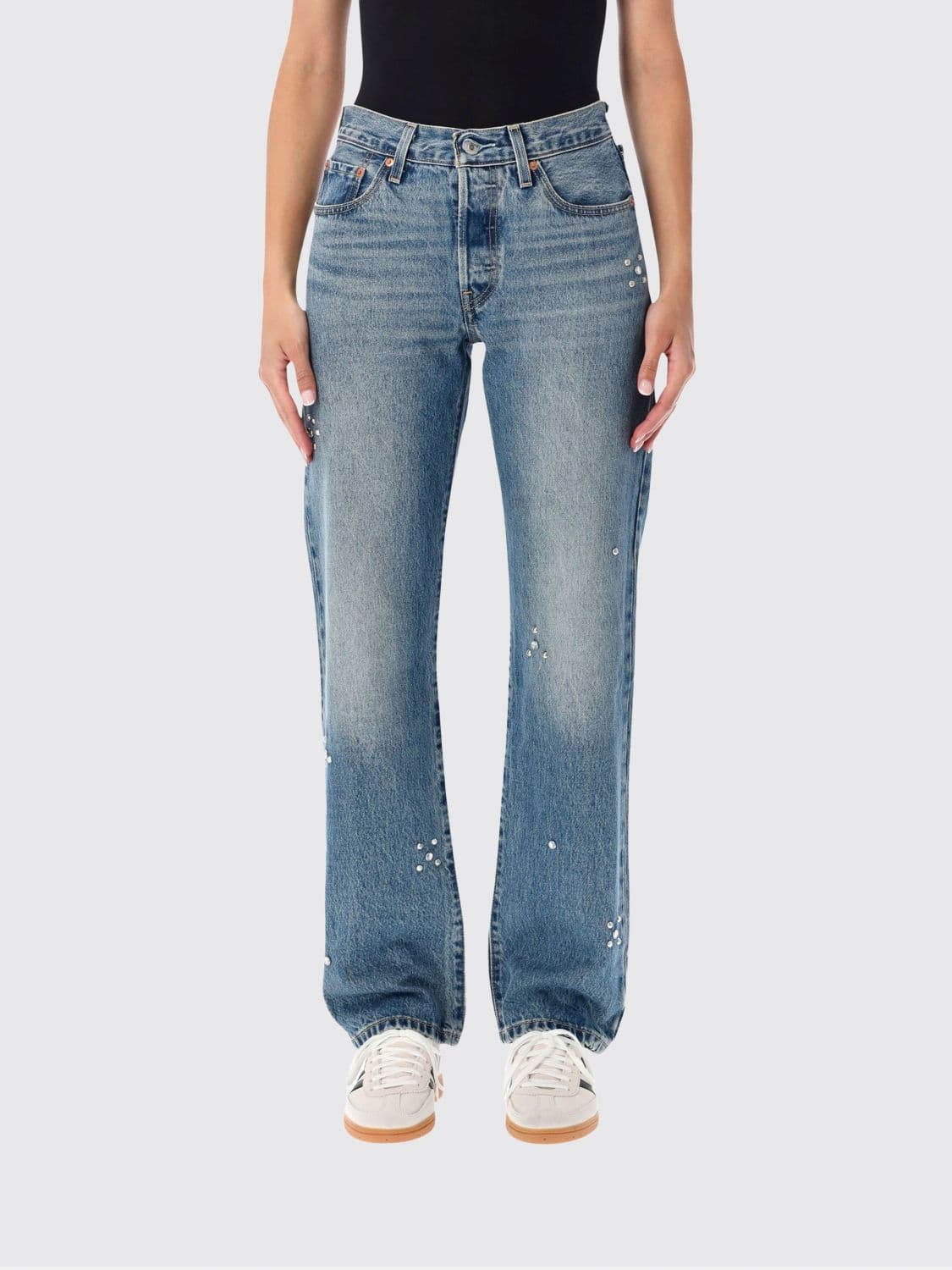 Levi's 501 Mid-Rise Straight-Leg Jeans in Cotton Denim