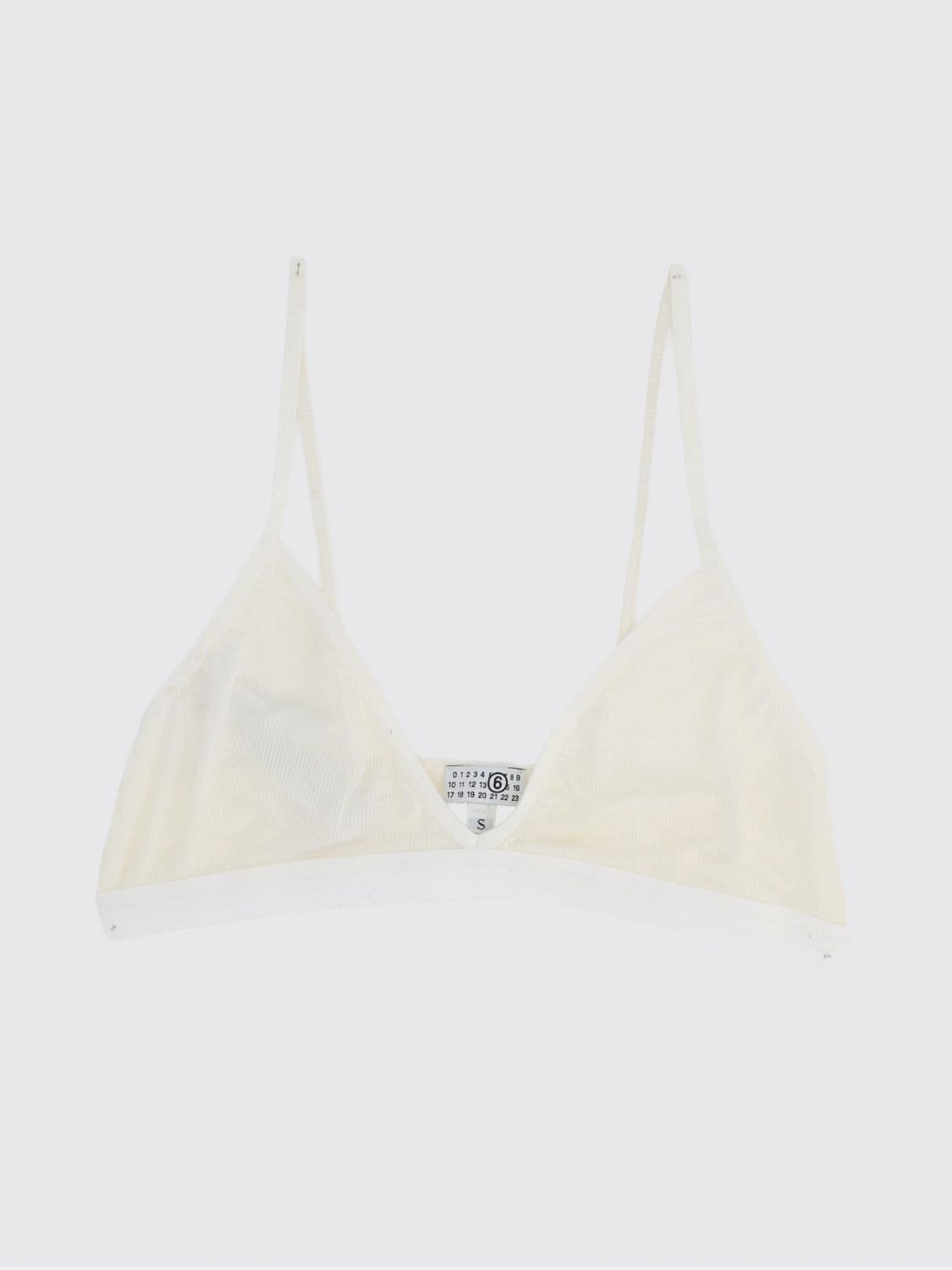 Mm6 Maison Margiela Tulle and Nylon Triangle Bra with Adjustable Straps