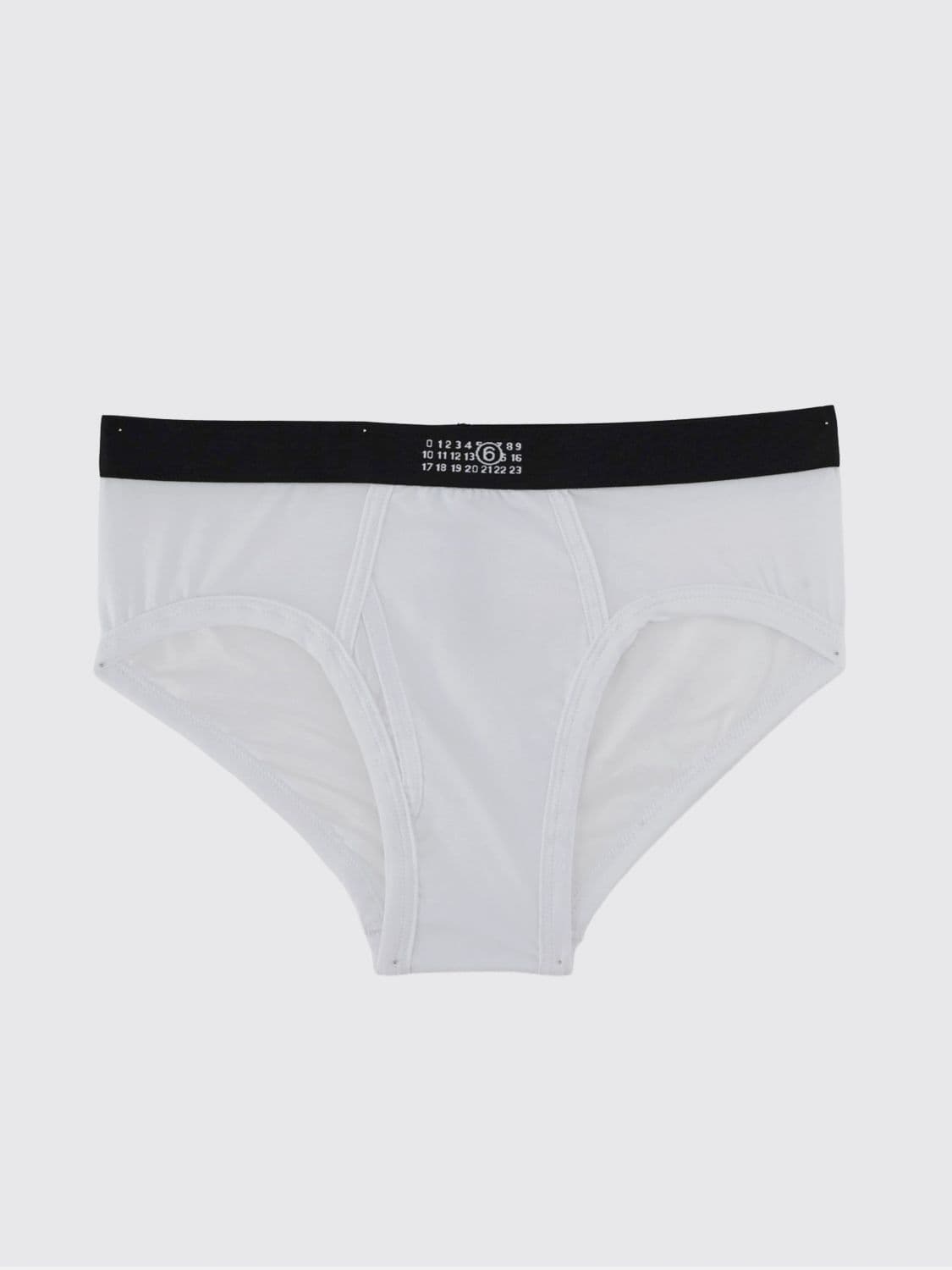 Mm6 Maison Margiela Cotton Briefs with Logo Elastic Waistband