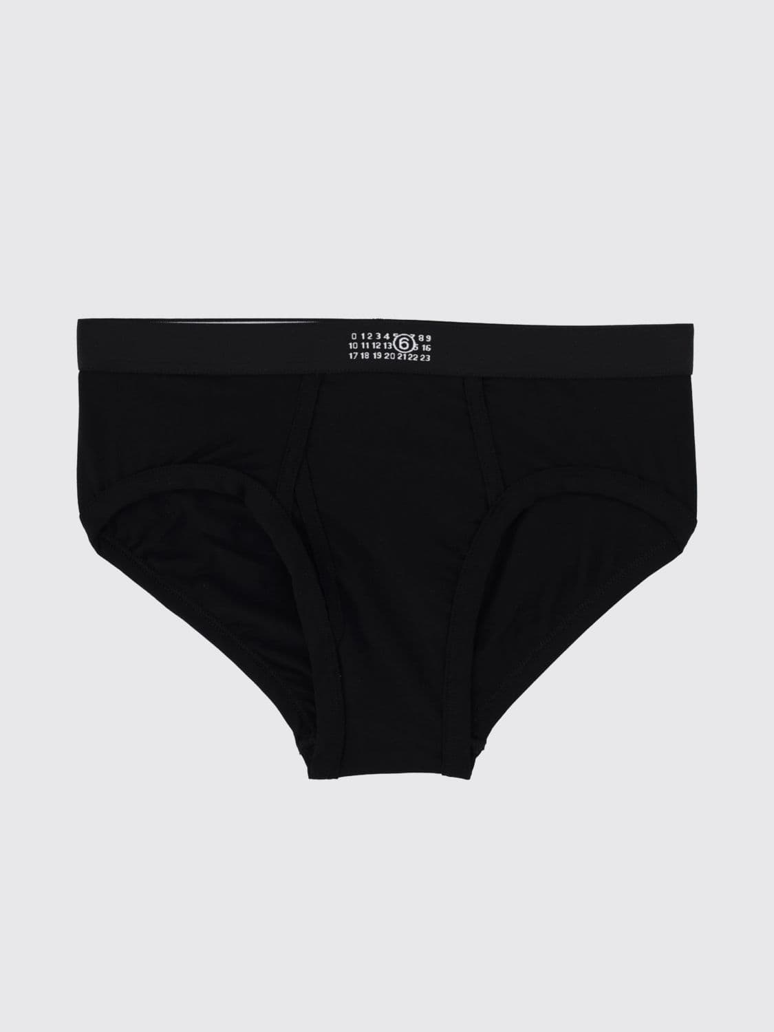 Mm6 Maison Margiela Cotton Briefs with Logo Elastic Waistband · L