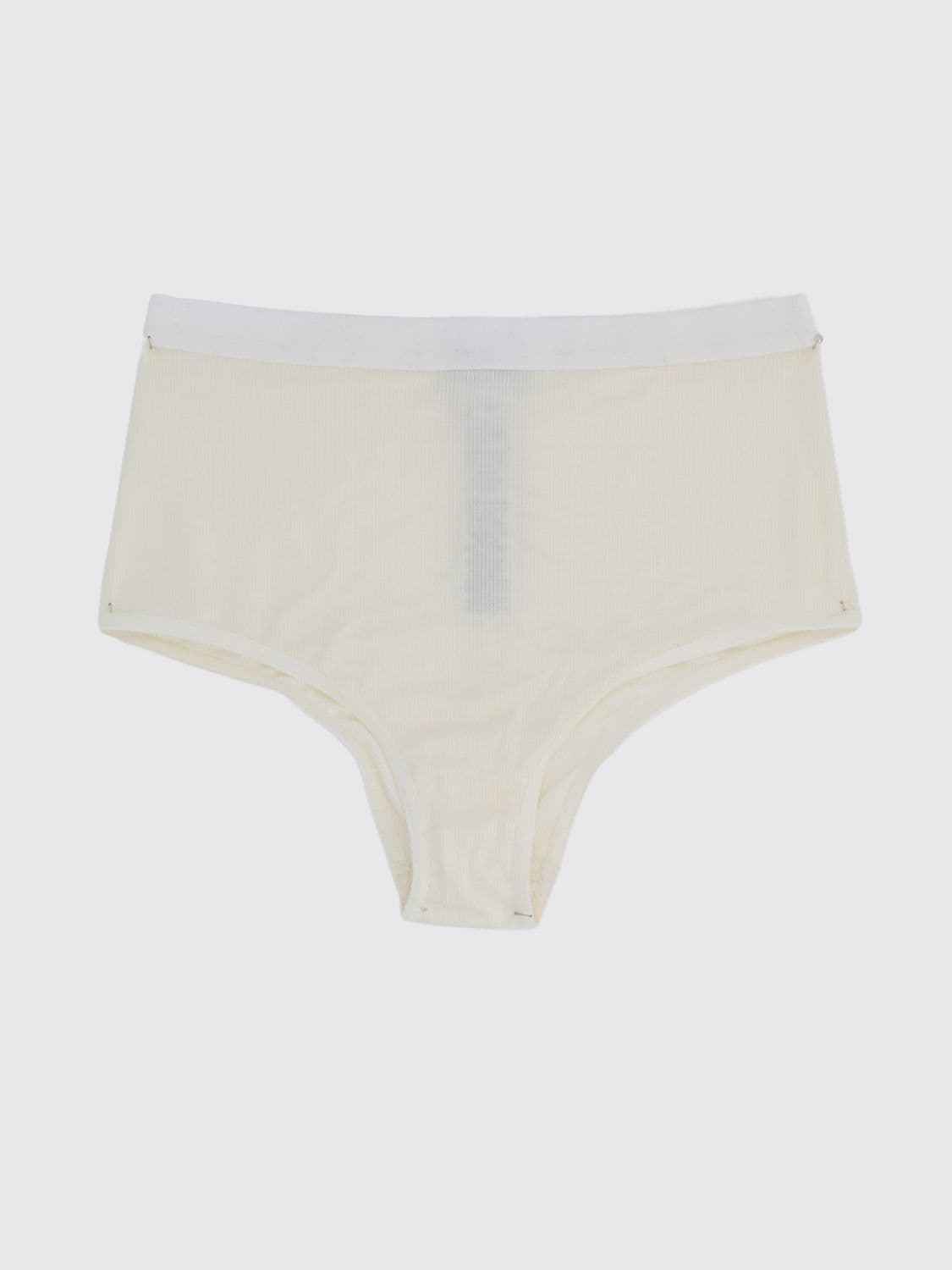 Mm6 Maison Margiela High-Waisted Ribbed Viscose Jersey Briefs