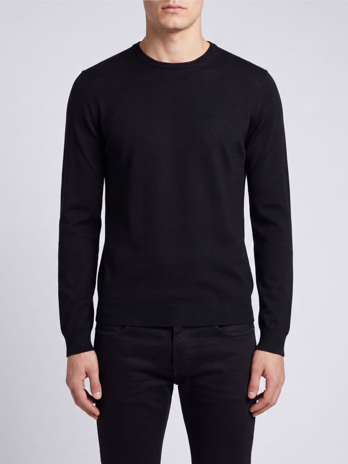 Roberto Collina Pure Virgin Wool Long-Sleeved Crewneck Jumper