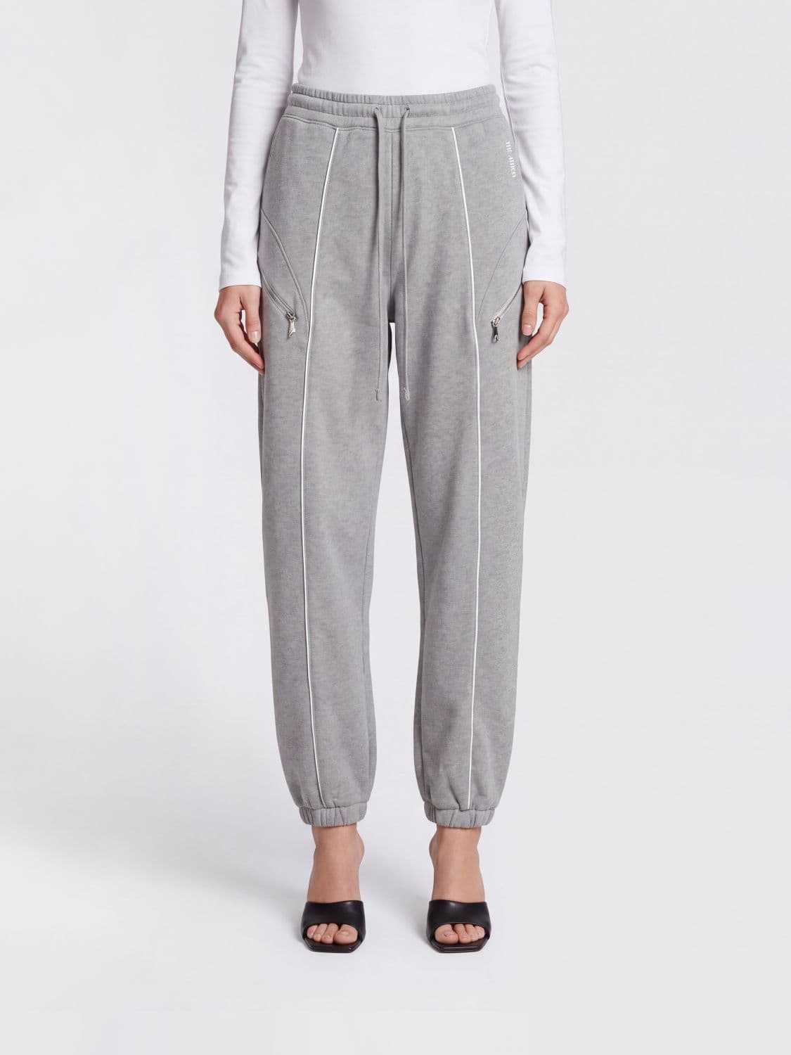 The Attico Jersey Jogging Trousers with Elasticated Waist and Embroidered Logo