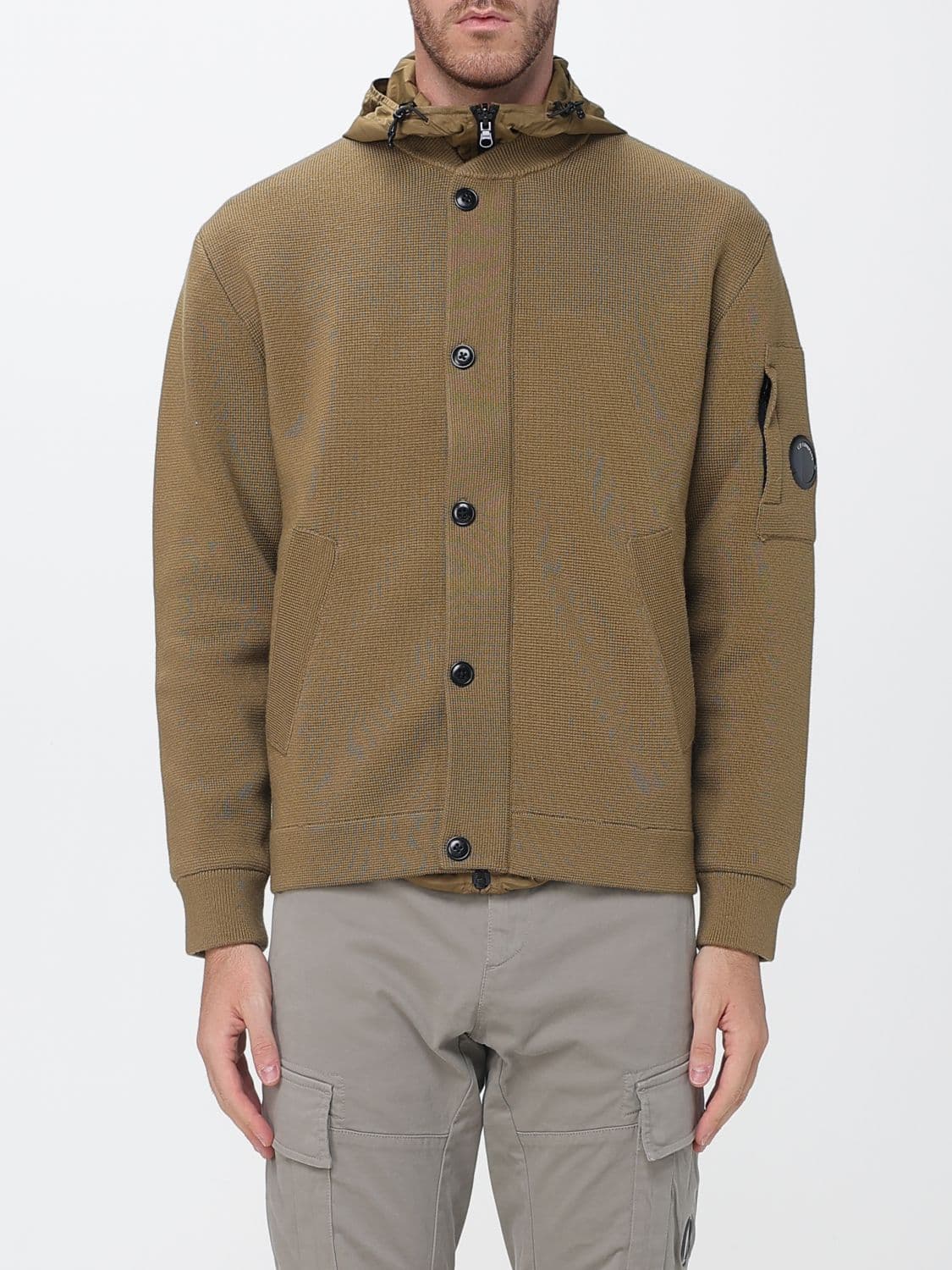 C.p. Company C. P. COMPANY Reversible Hooded Zip-Up Wool Cardigan