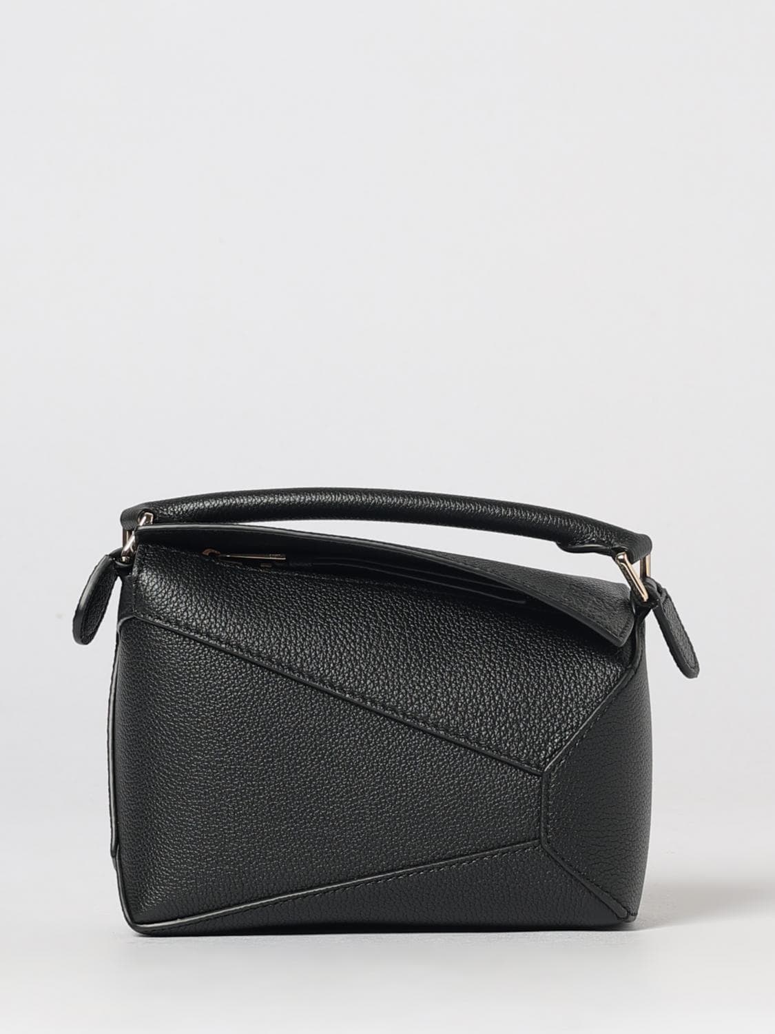 Loewe Puzzle Mini Handbag in Grained Calfskin with Shoulder Strap