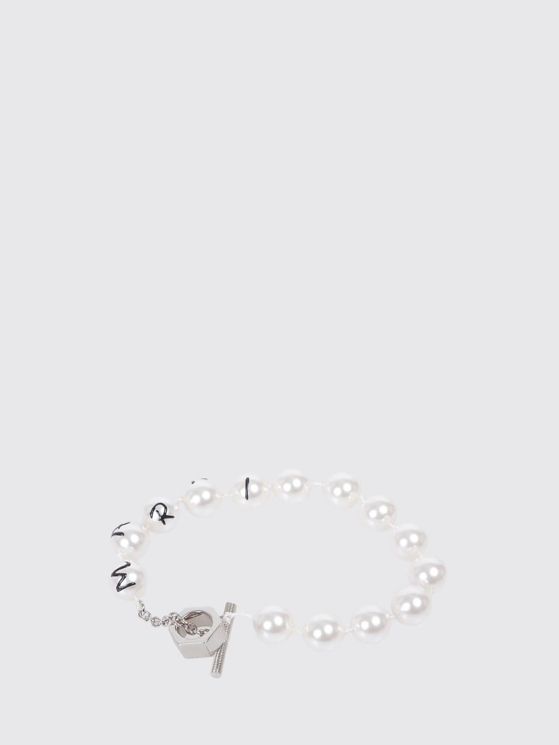 Marni Brass Necklace with Synthetic Pearls and Crystals
