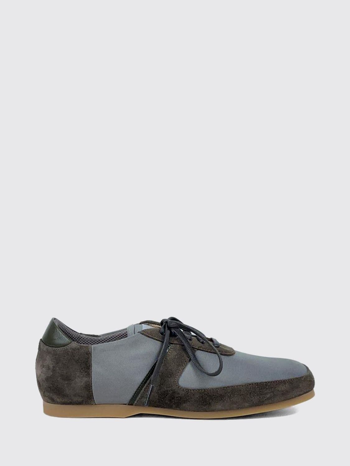 Our Legacy Vintage-Style Two-Tone Low-Top Trainers in Canvas and Suede