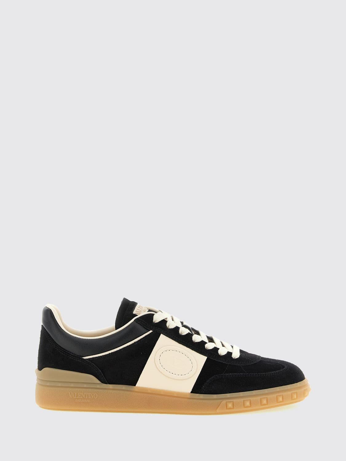 Valentino Garavani Upvillage Suede and Calfskin Low-Top Trainers with VLogo