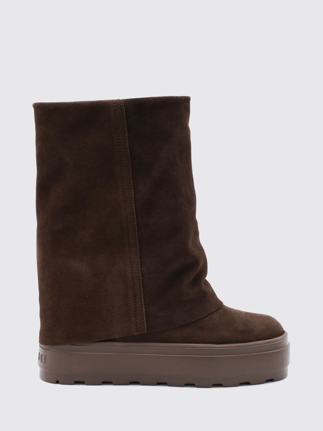Casadei Suede Knee-High Boots with High Wedge Heel