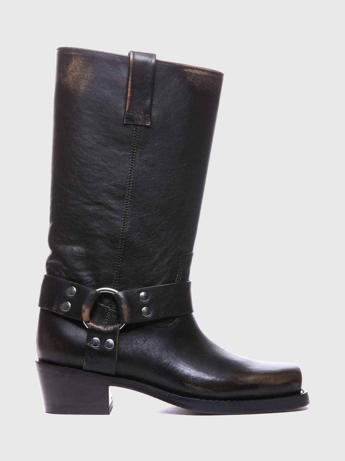 Paris Texas Roxy Western Boots in Aged Leather with Square Toe