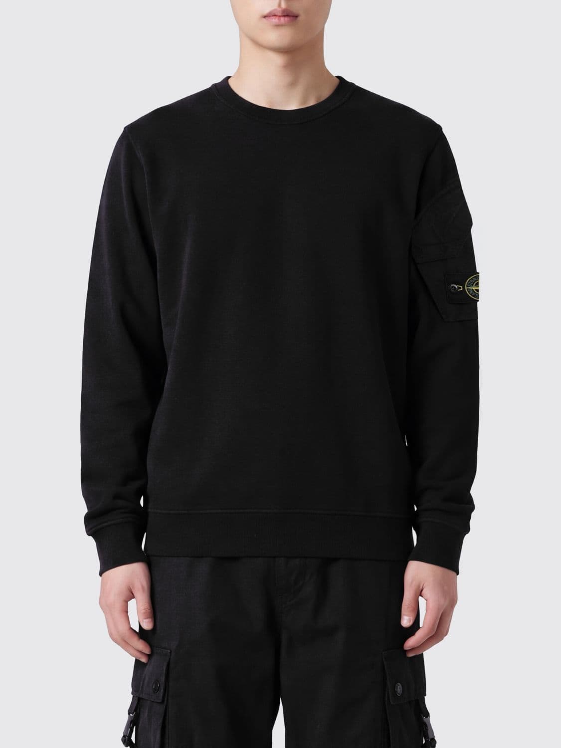 Stone Island Graphic Print Cotton Hoodie