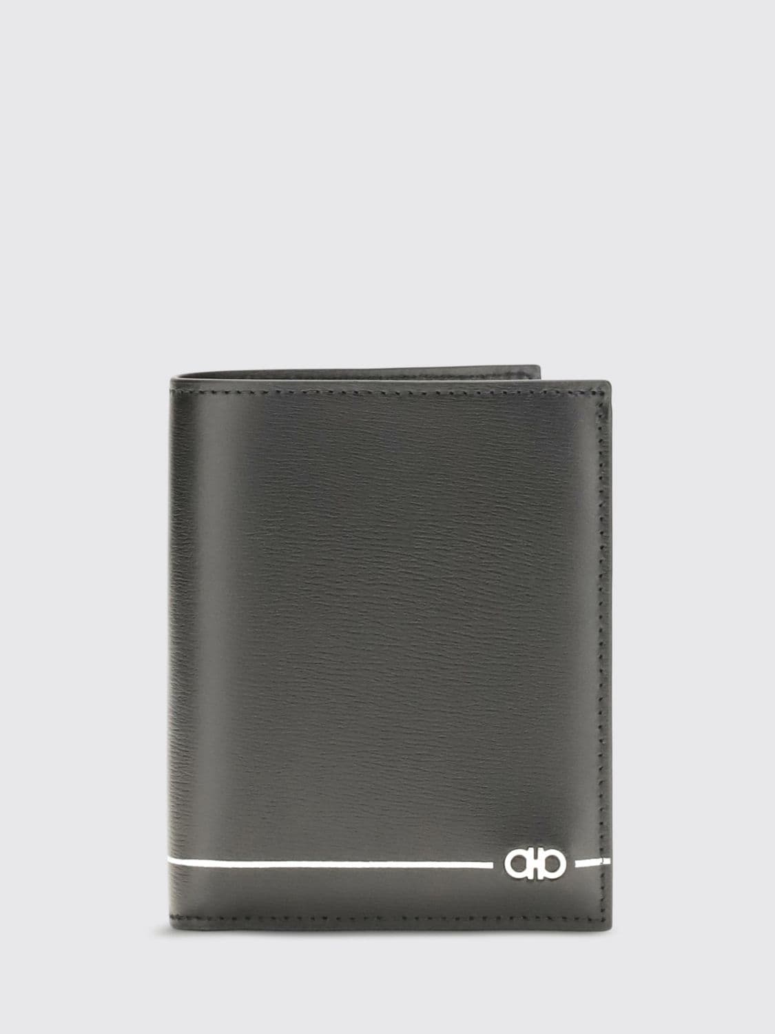 Ferragamo Gancini Logo Embossed Calfskin Bifold Wallet