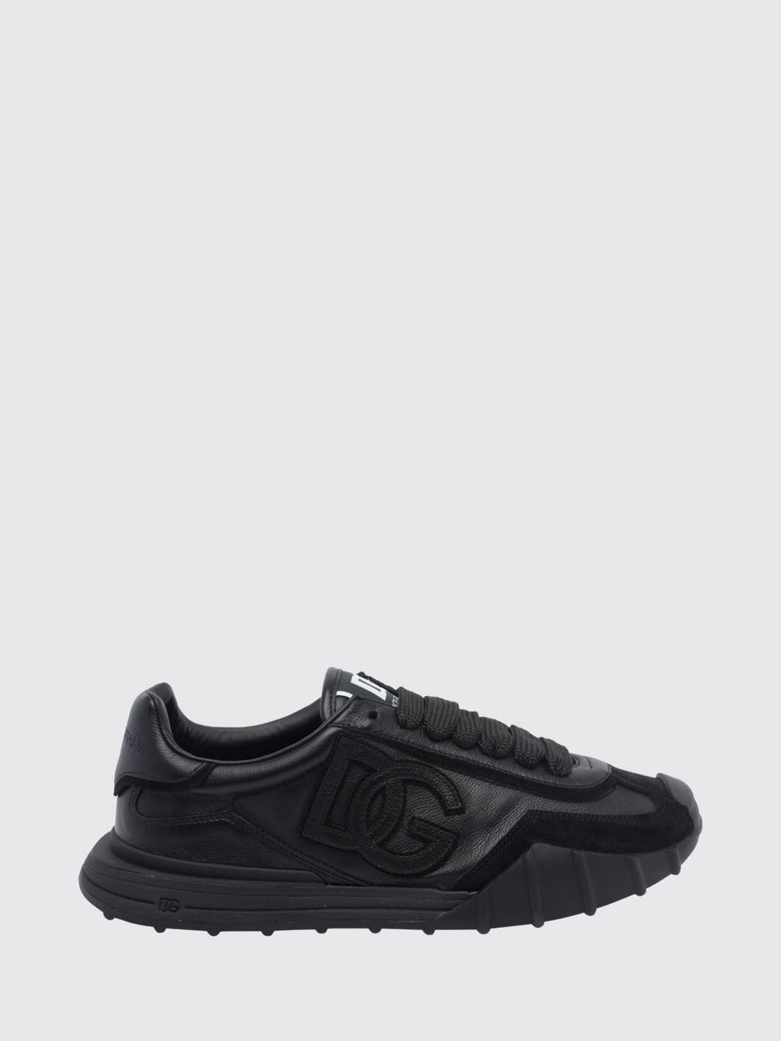 Dolce & Gabbana DG Athletic Suede and Calfskin Low-Top Trainers with Monogram