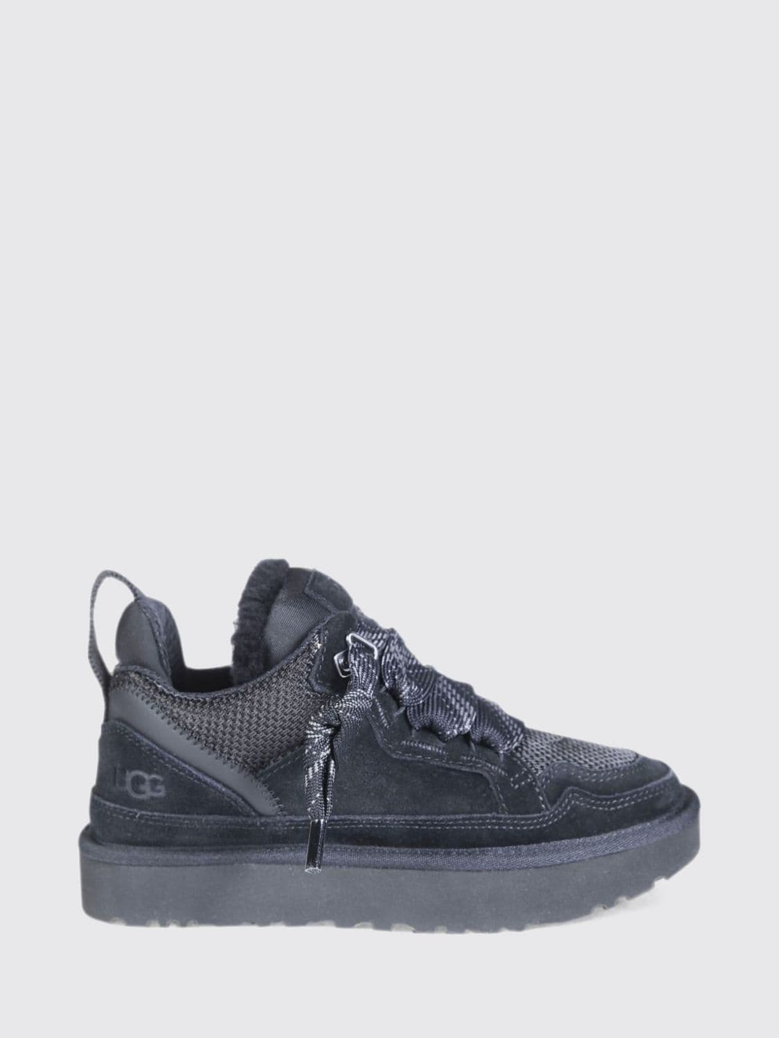 Ugg Lo Lowmel Low-Top Suede Trainers with Wool Interior