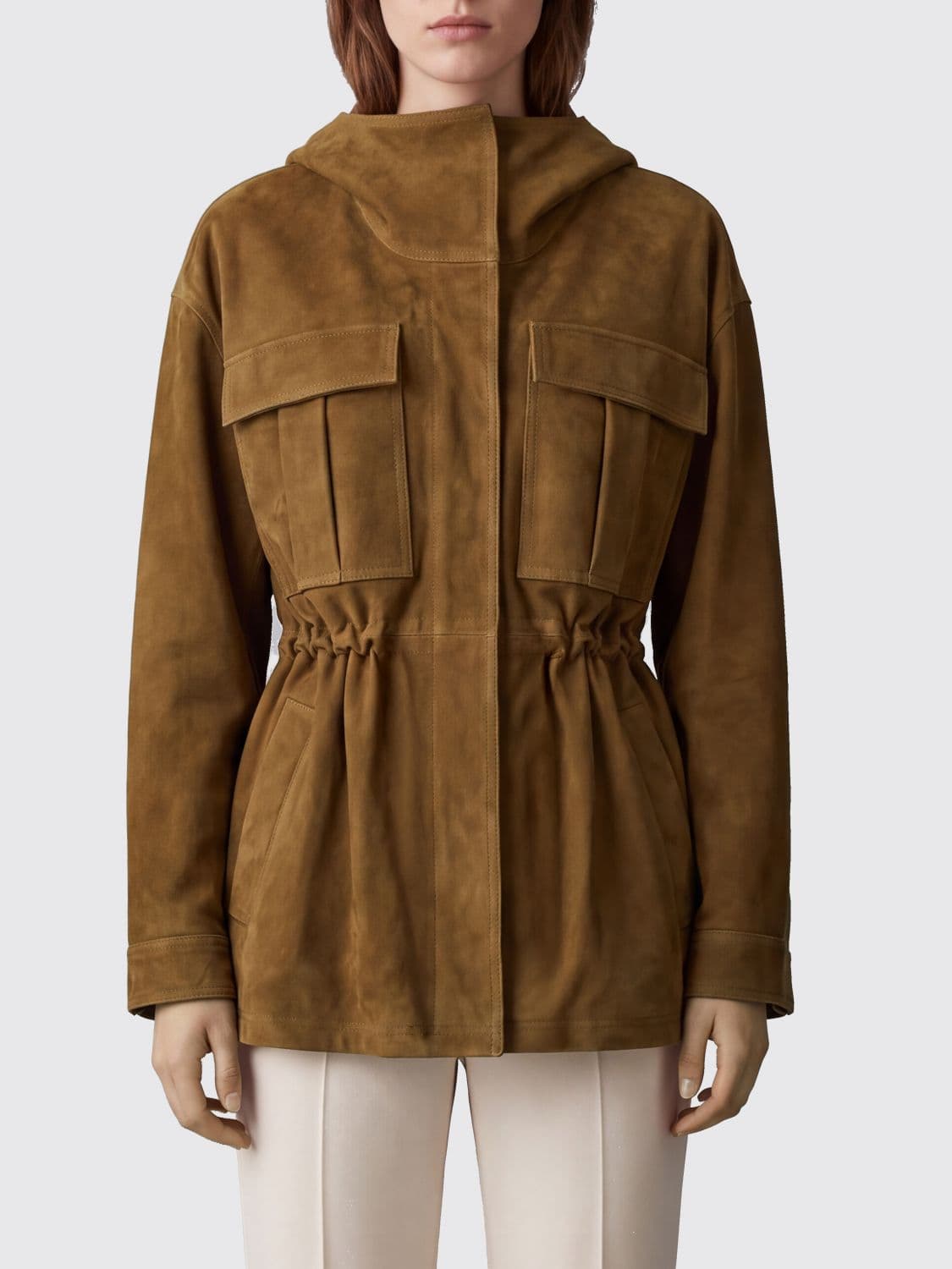 Rohe Hooded Suede Leather Jacket