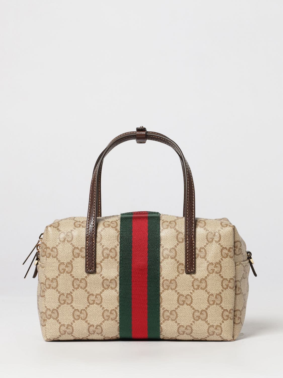 Gucci GG Supreme Fabric Mini Handbag with Double Leather Handle · OS