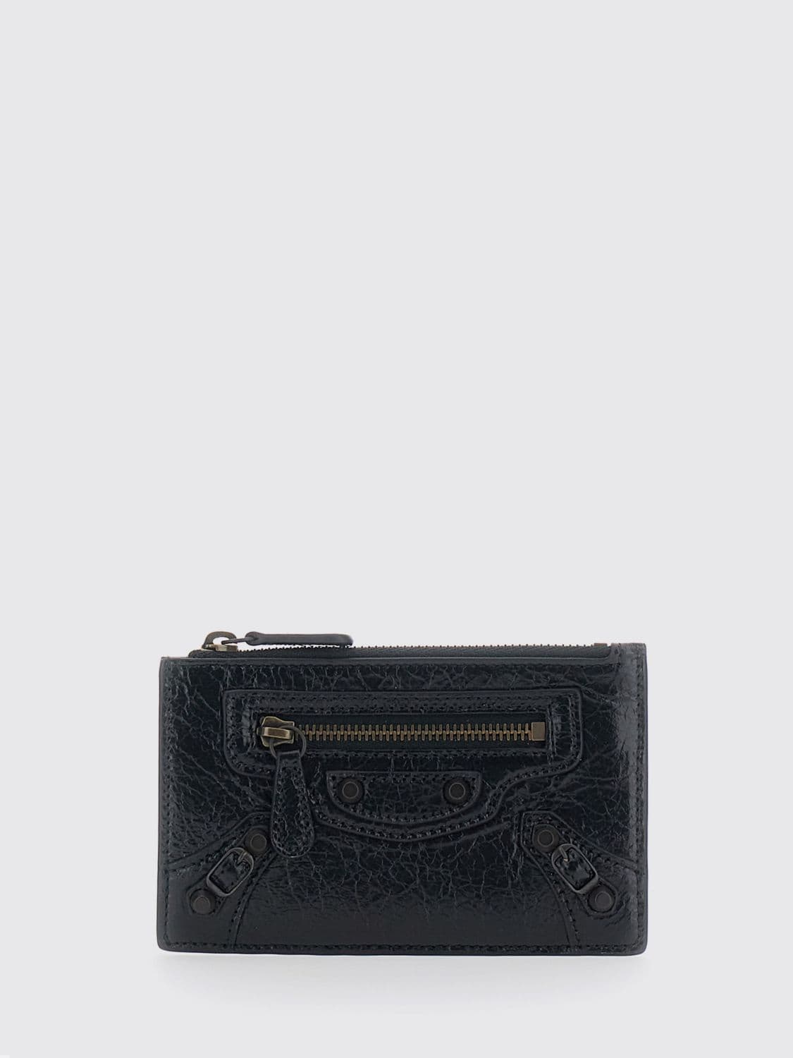 Balenciaga Le City Studded Arena Lambskin Card Holder · OS
