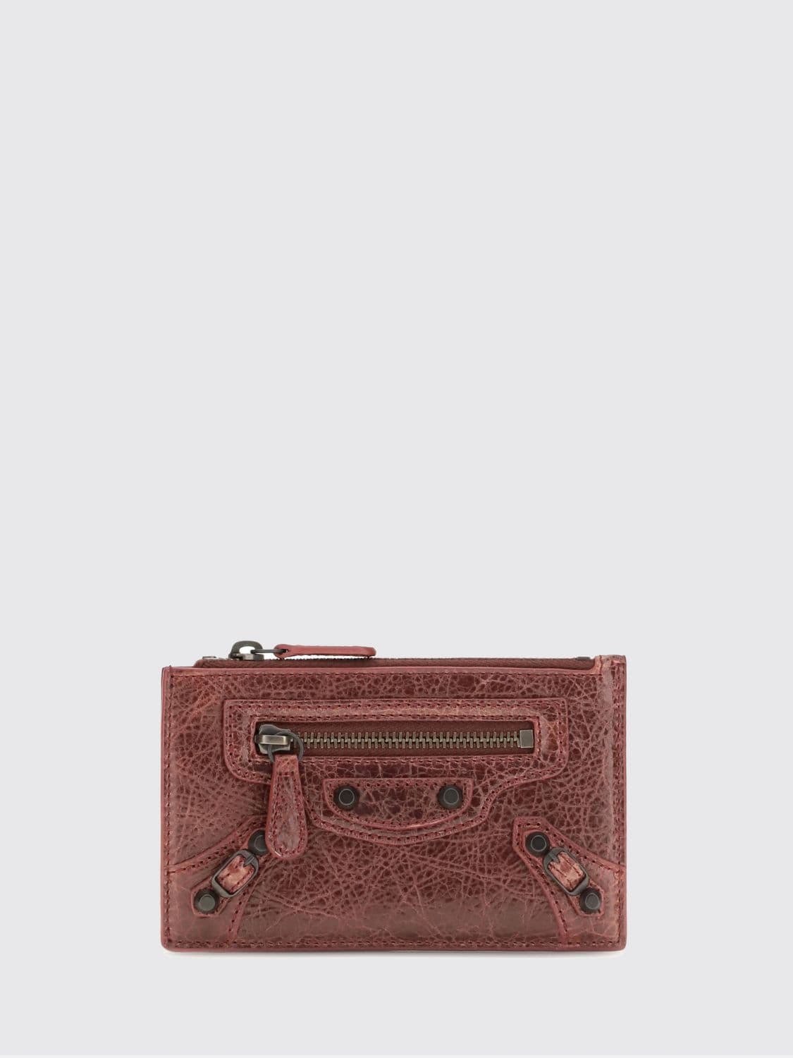 Balenciaga Le City Studded Arena Lambskin Card Holder · OS