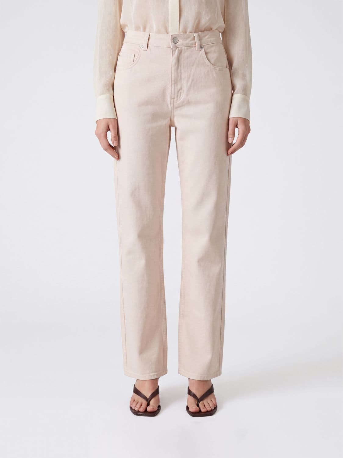 Isabel Marant Etoile Belvira High-Waisted Flared Jeans in Cotton Denim