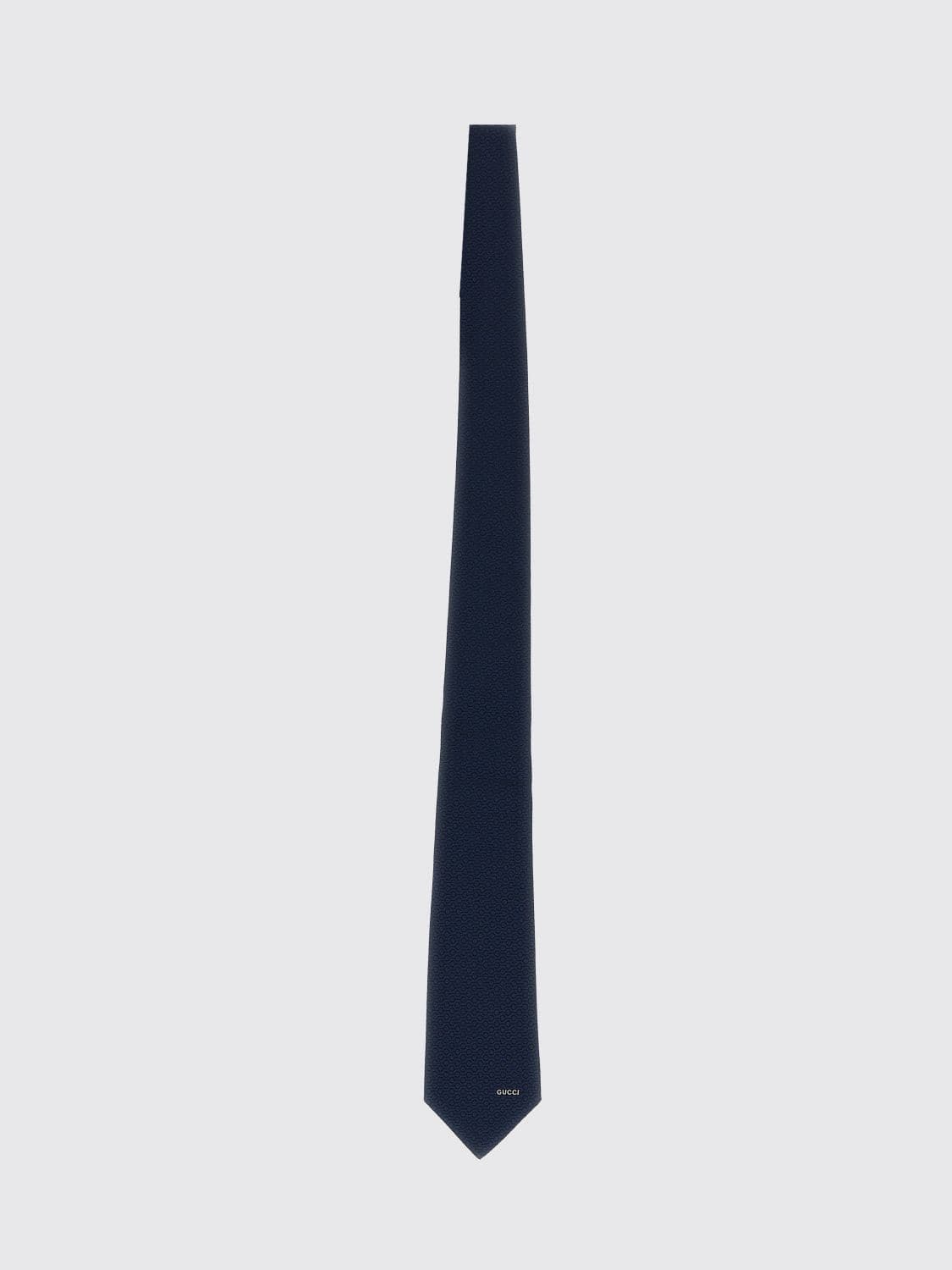 Gucci Classic Solid Colour Tie in Pure Silk with Applied Logo · OS