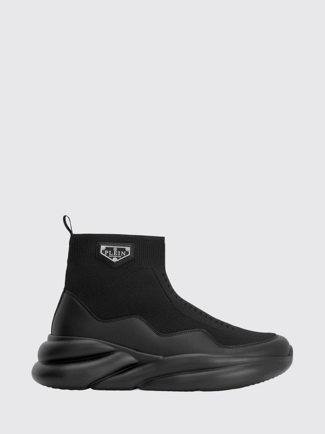 Philipp Plein High-Top Slip-On Knit Sneakers with Sock Ankle
