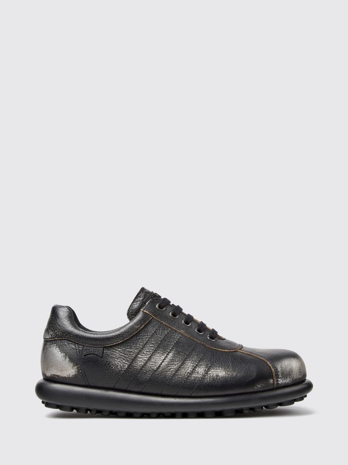 Camper Pelotas Bicolor Low-Top Sneakers in Aged Leather with Applied Logo