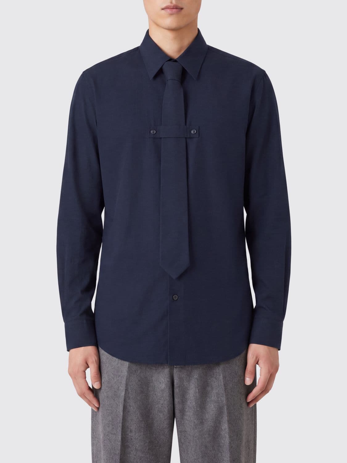 Dries Van Noten Classic Cotton Poplin Shirt with French Collar