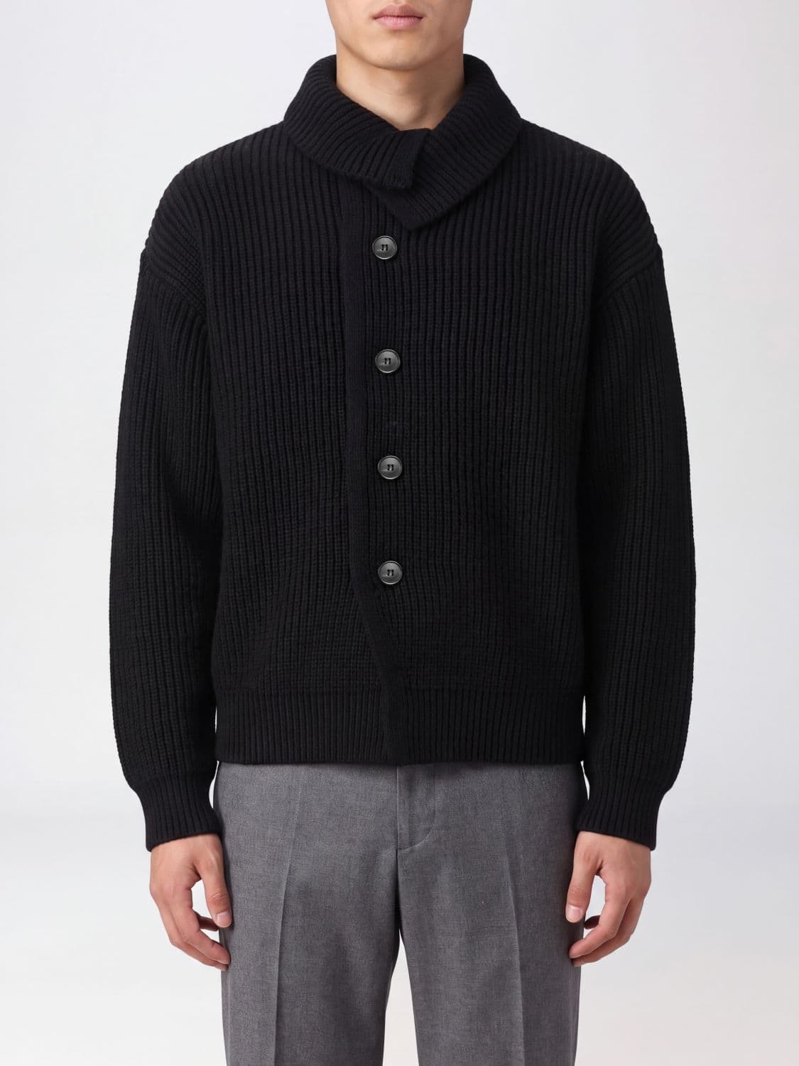 Dries Van Noten Shawl Collar Merino Wool Cardigan