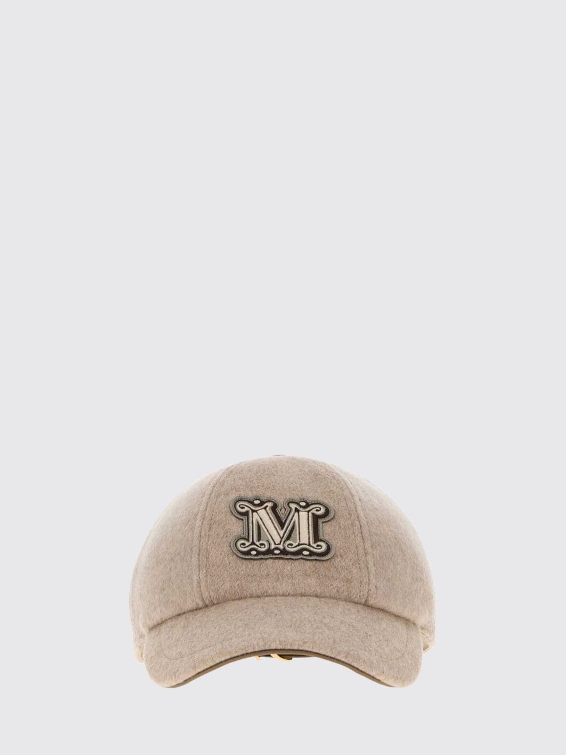 Max Mara Pure Cashmere Baseball Cap with Embroidered Monogram