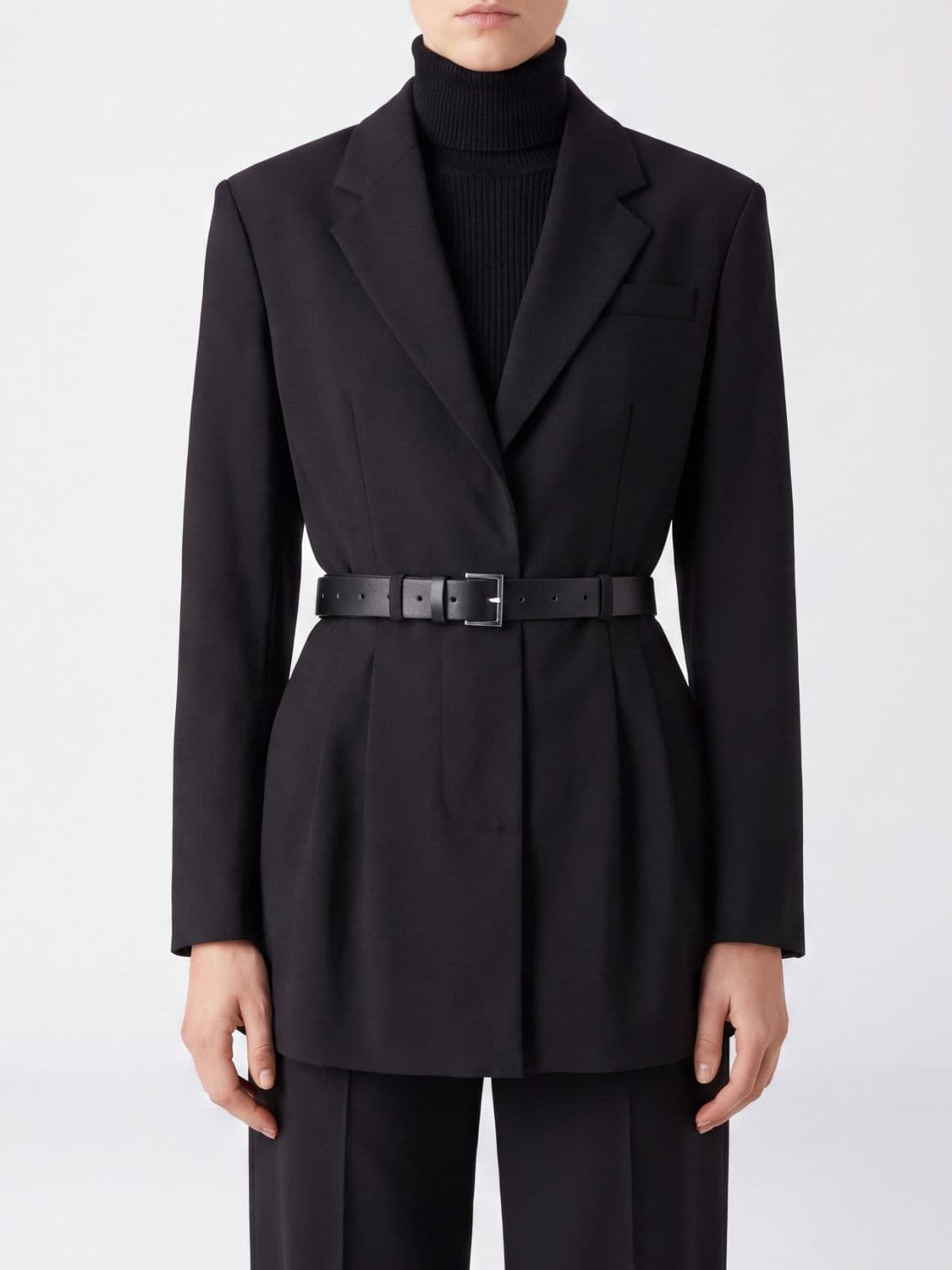 Dondup Belted Wool Blend Blazer Jumpsuit · 42