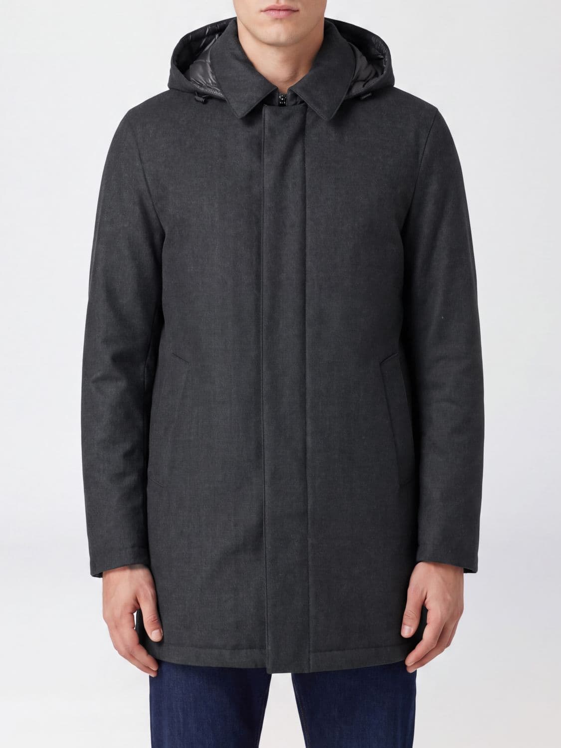 Herno Hooded Water-Repellent Padded Wool Blend Parka