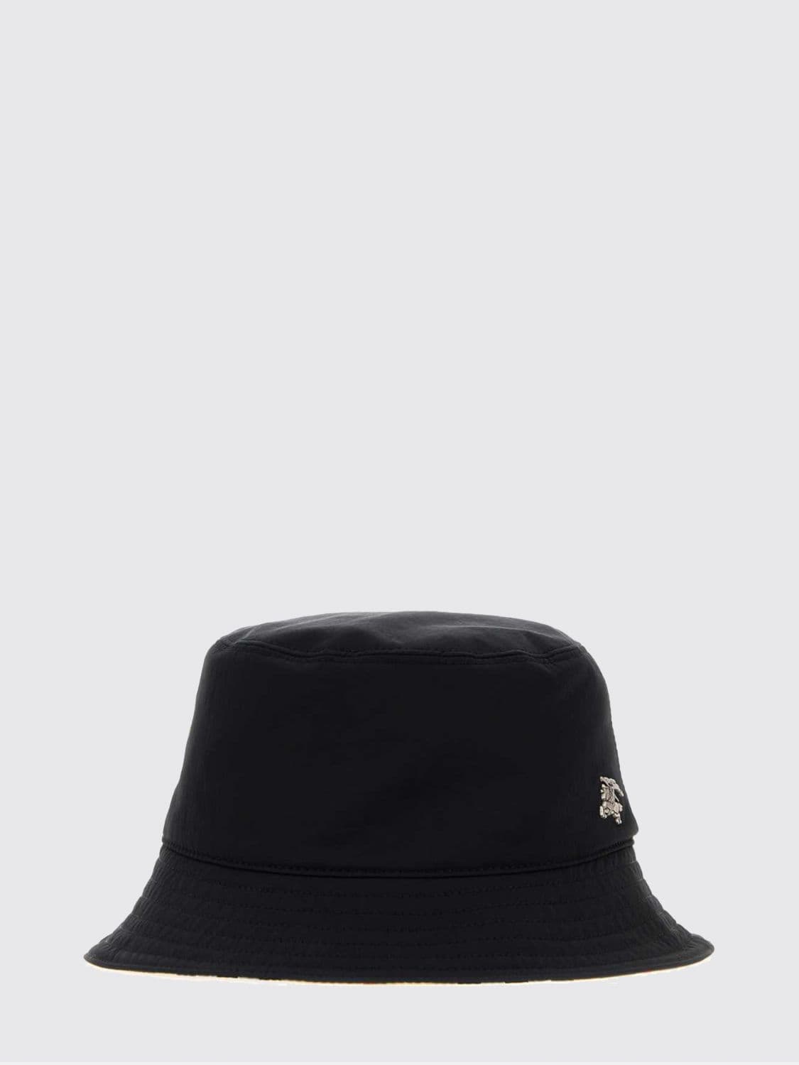Burberry Nylon Bucket Hat with Metallic Equestrian Knight Logo