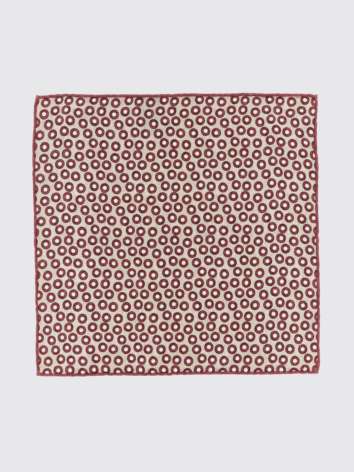Brunello Cucinelli Geometric Pattern Pure Silk Pocket Square