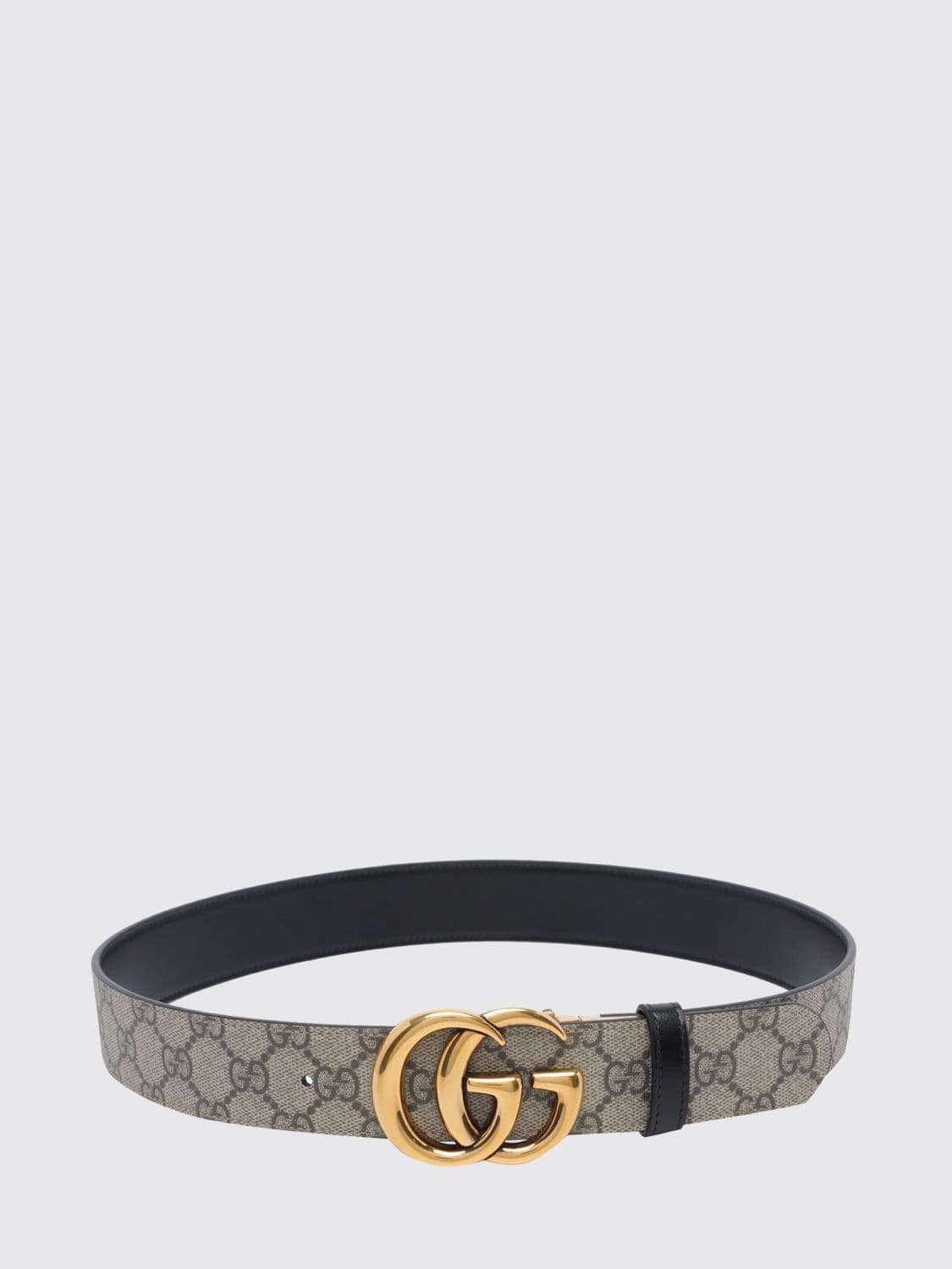 Gucci GG Marmont Reversible Supreme Canvas Belt with Monogram Buckle