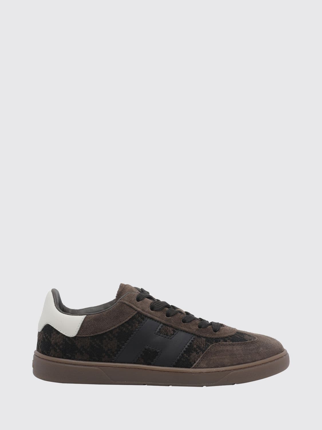 Hogan Cool Trainers in Leather and Jacquard Fabric with Monogram and H Logo