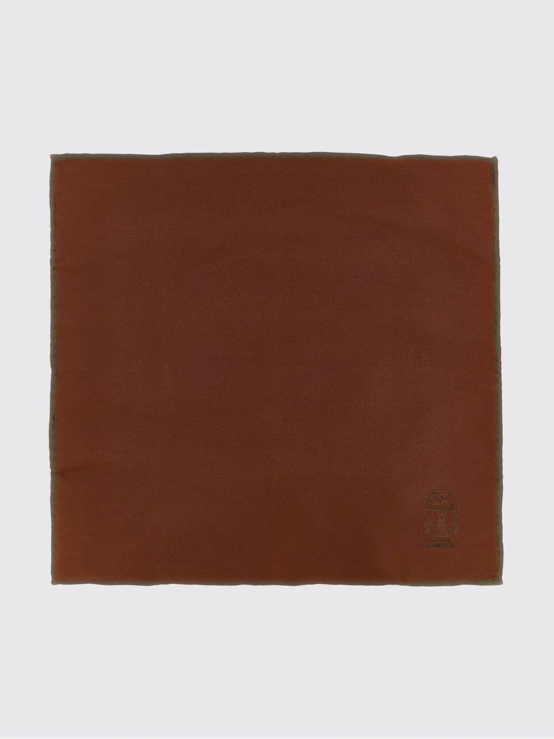 Brunello Cucinelli Pure Silk Pocket Square with Straight Hem