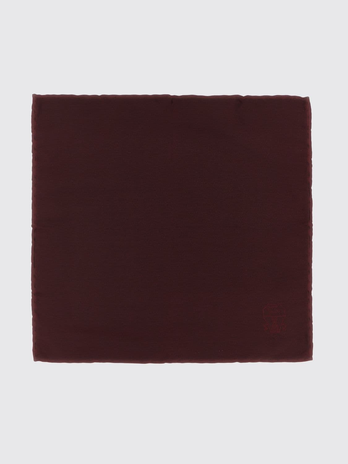 Brunello Cucinelli Pure Silk Pocket Square with Straight Hem