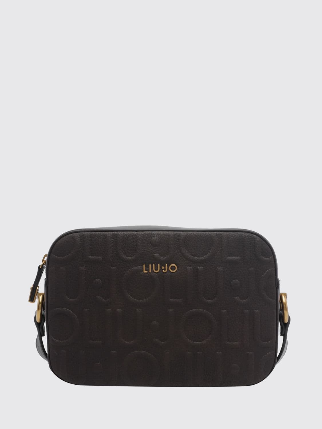 Liu Jo Mini Faux Leather Camera Bag with Embossed Monogram Logo