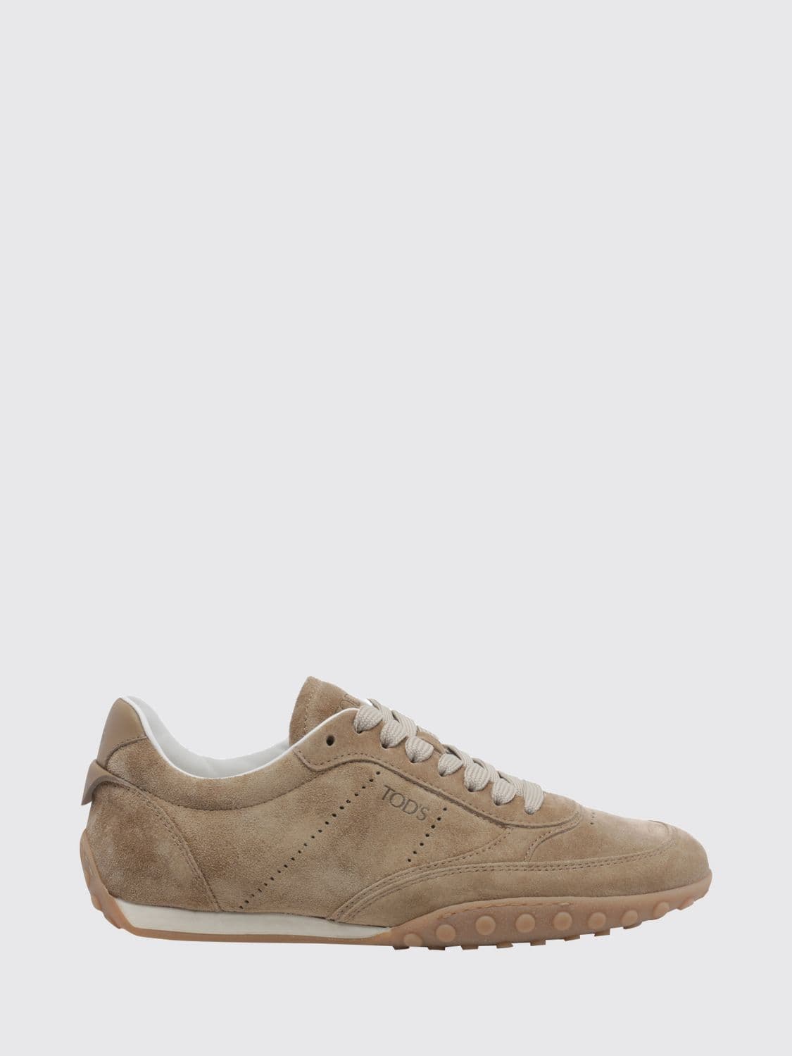 Tod's Low-Top Suede Sneakers with Iconic Rubber Pebble Sole