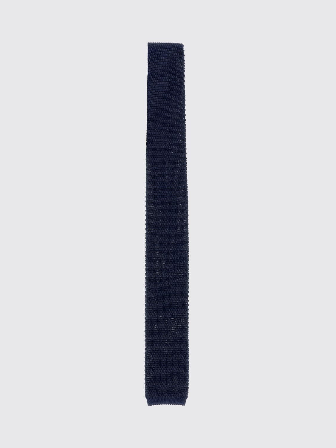 Brunello Cucinelli Silk Knit Tie with Applied Logo on the Loop · OS