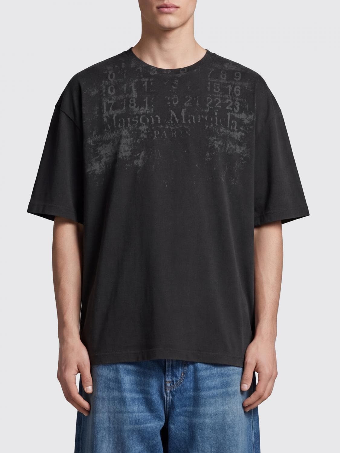 Maison Margiela Relaxed Fit Cotton T-Shirt with Numeric Logo