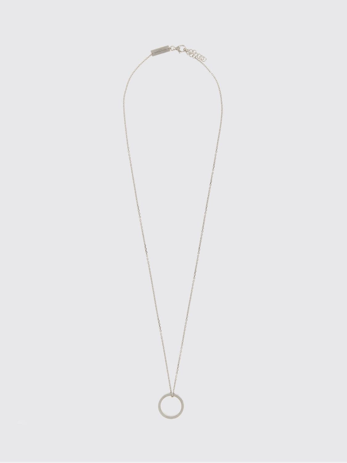 Maison Margiela 925 Silver Necklace with a Sliding Pendant and Numeric Logo