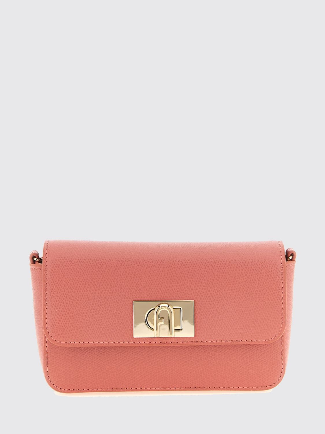 Furla 1927 Mini Grained Leather Bag with Twist-Lock Closure