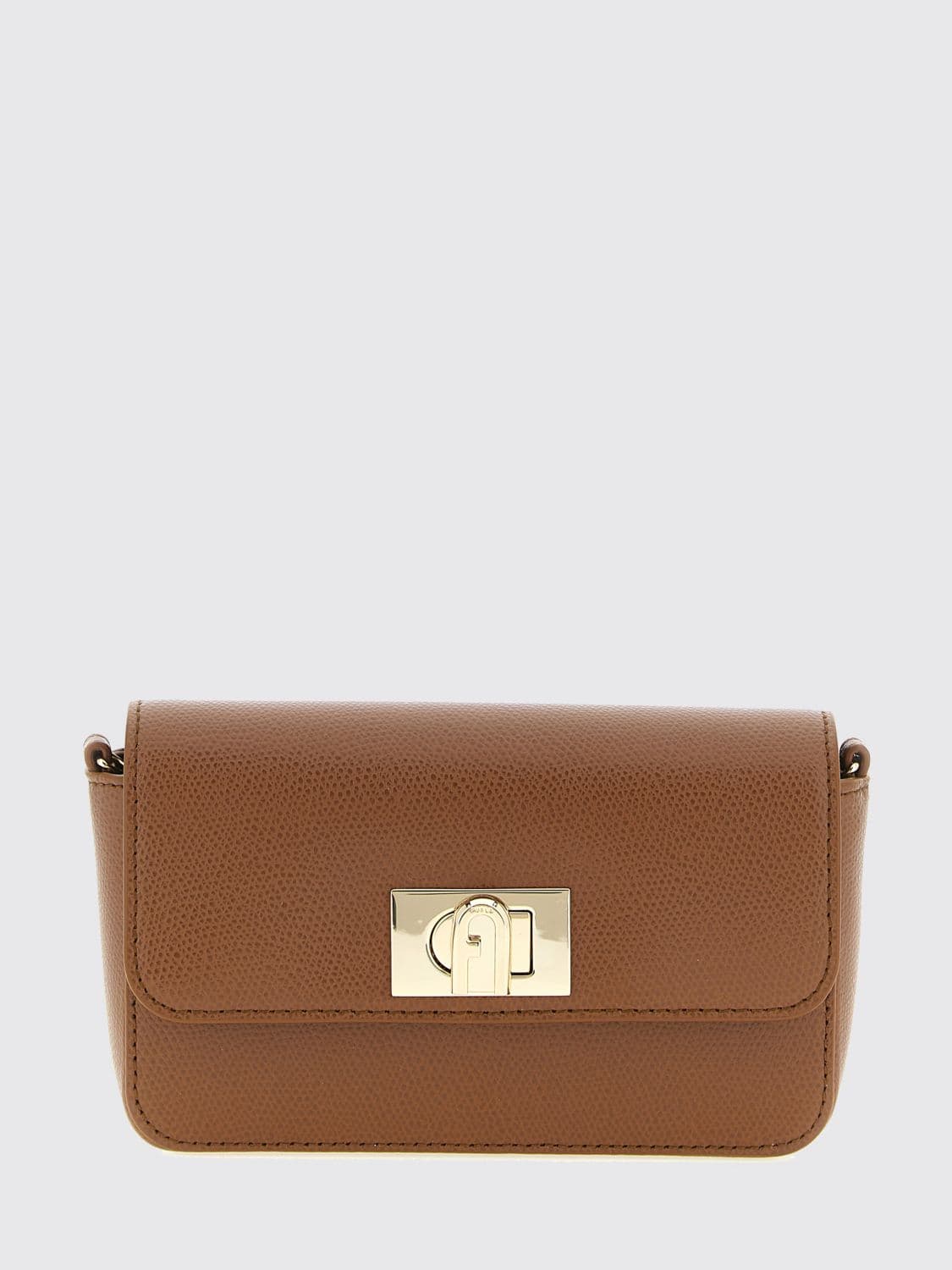 Furla 1927 Mini Grained Leather Bag with Twist-Lock Closure