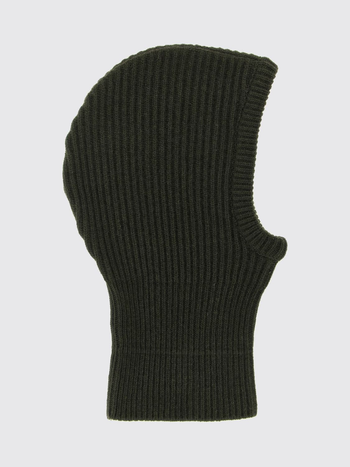 Mm6 Maison Margiela Ribbed Wool-Blend Balaclava with Logo Patch