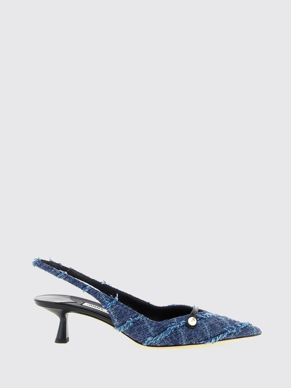 Jimmy Choo Amita Tartan Fabric Slingback Court Shoes with Low Heel and Almond Toe