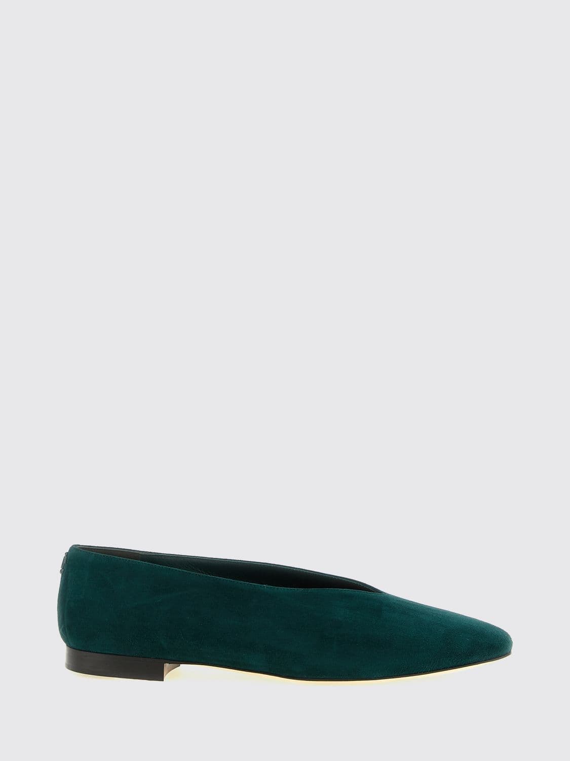 Jimmy Choo Margot Suede Almond-Toe Ballet Flats with a Leather Sole