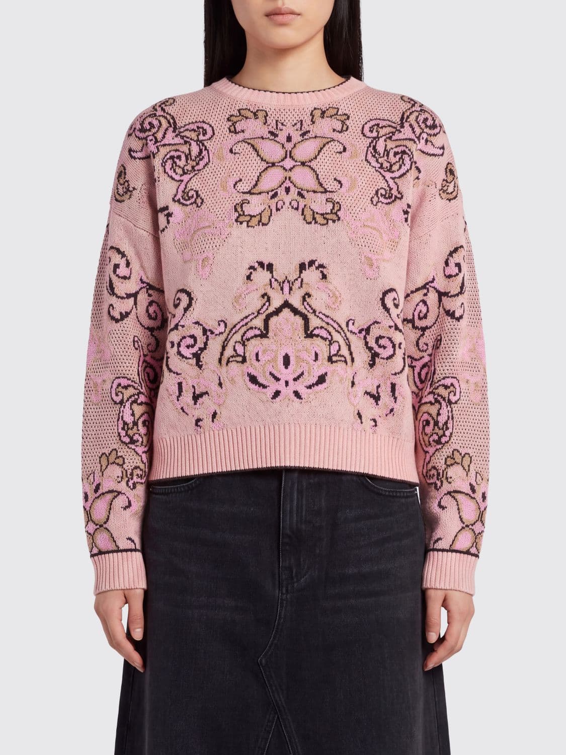 Twinset Liberty Floral Wool and Cashmere-Blend Jumper